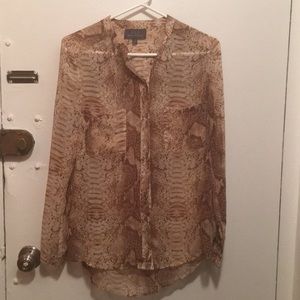 PJK Open back snake skin top